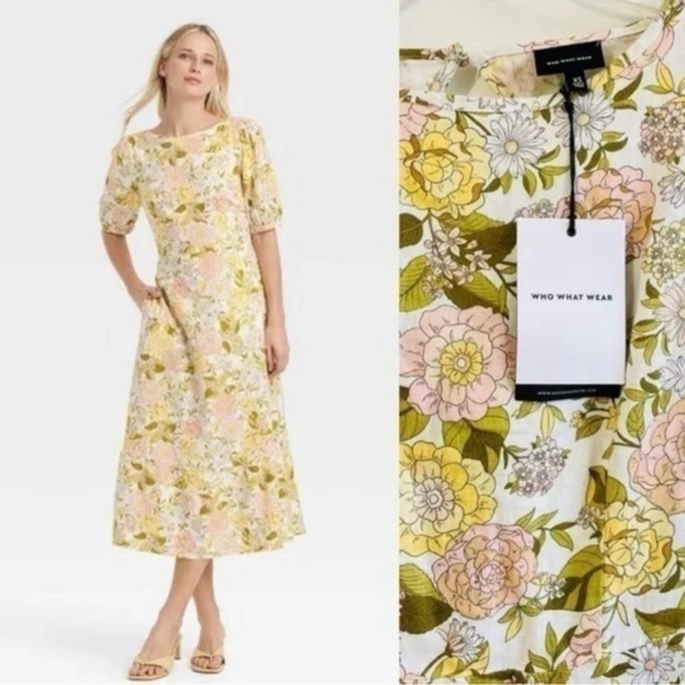 Who What Wear Drawing Room Floral Dress, Size Medium NWT
